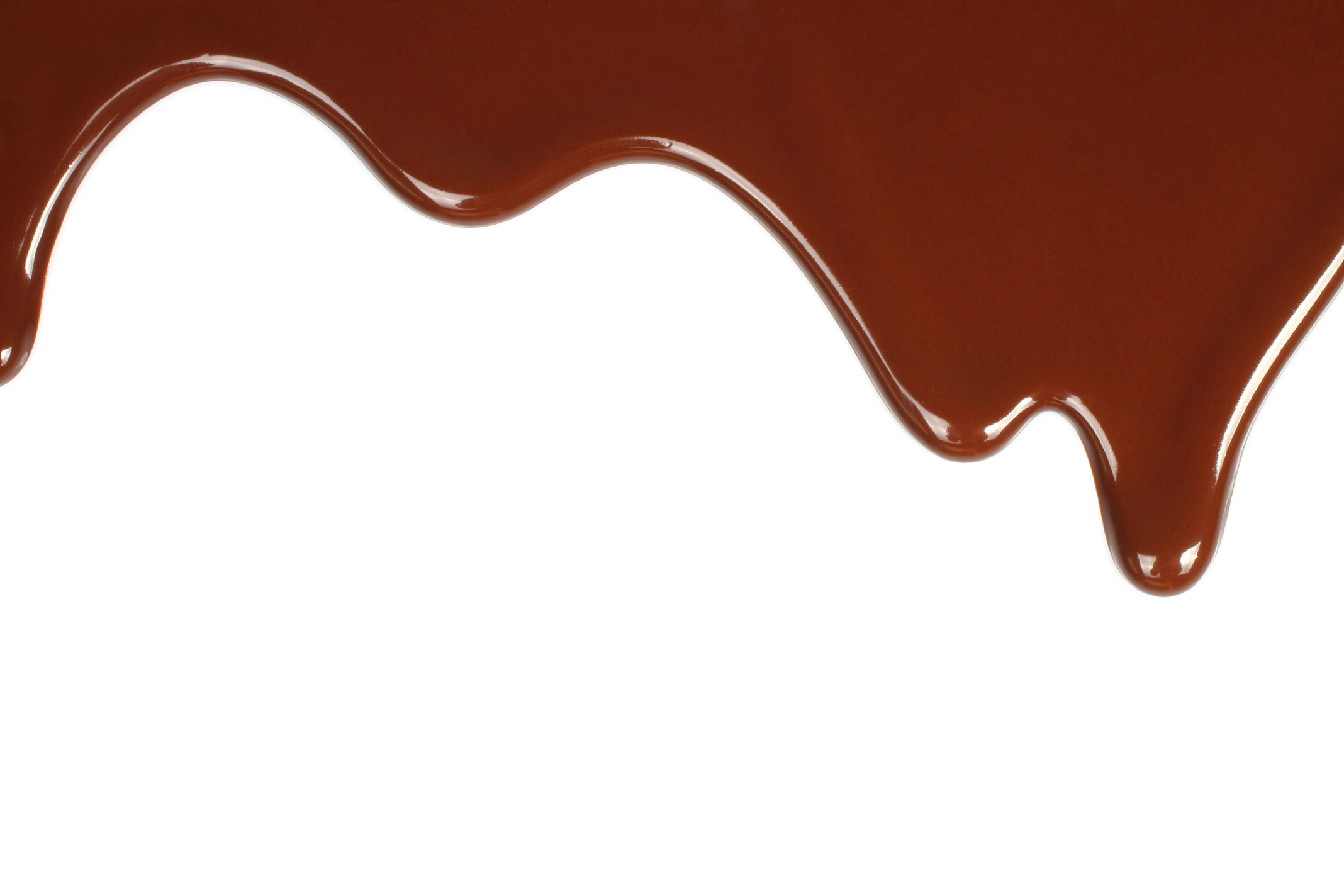 Melted chocolate dripping